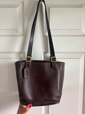 Vintage COACH Brown Full Grain Leather Rustic Shoulder Bag -6008